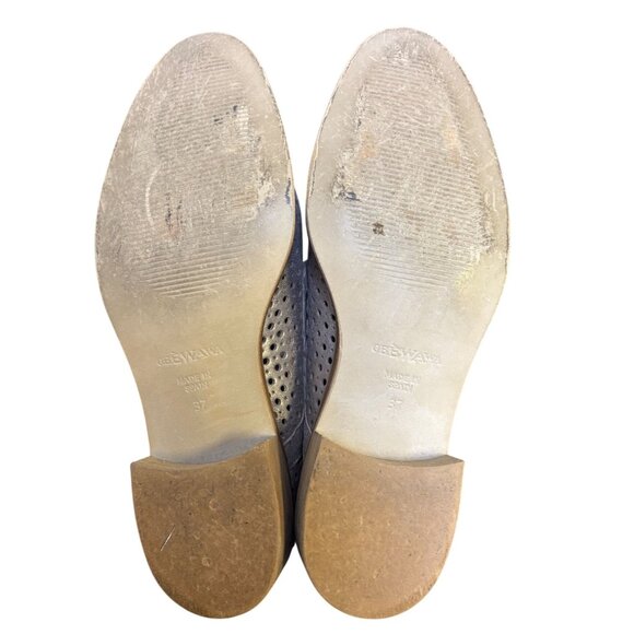 Geewawa Perforated Leather Loafers Bronze Size 6.5 - Picture 7 of 7